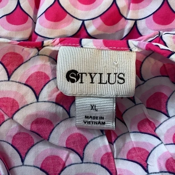 Stylus Pink Blouse Retro Size XL EUC - Picture 2 of 5